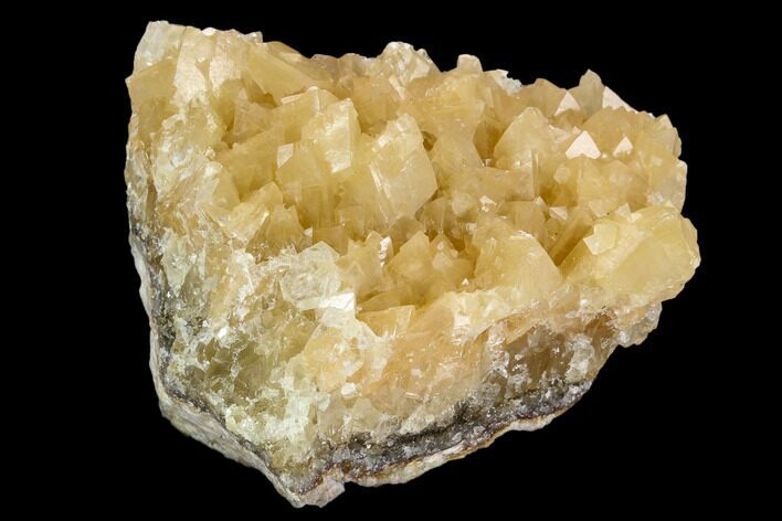 Fluorescent Calcite Crystal Cluster on Barite - Morocco #128007